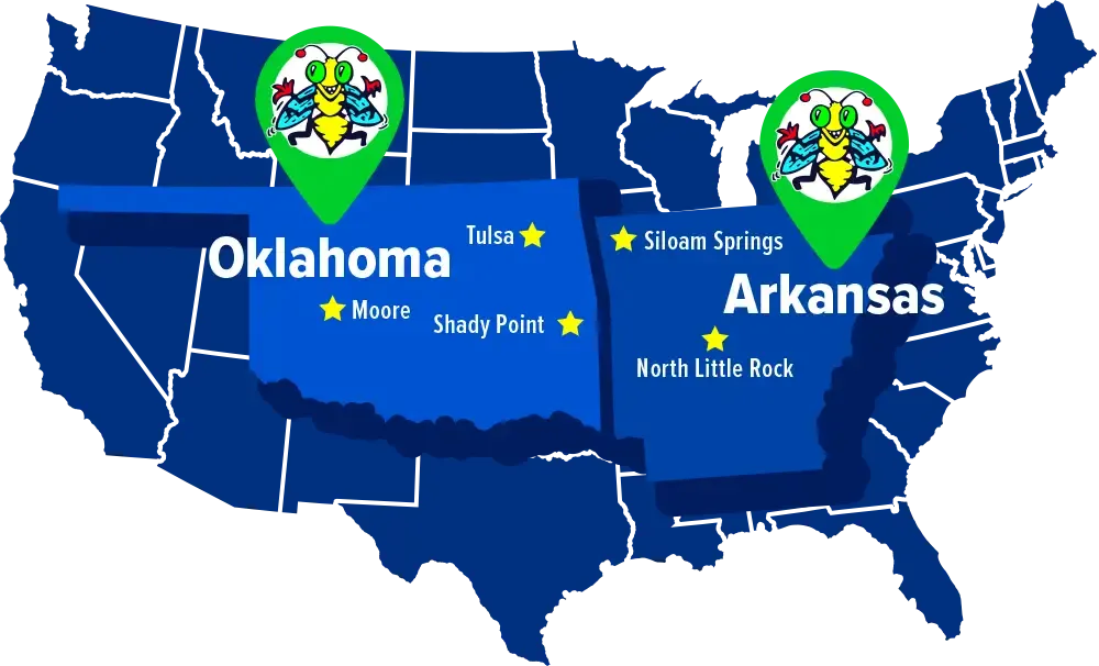 AllState Pest Solutions Service Area Map